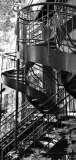 Escalier après. Montréal - Black and blanc